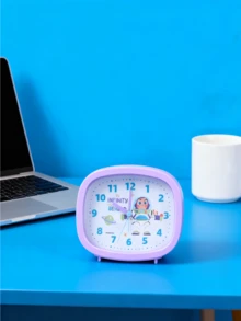 Buzz  Square Alarm Clock, Official  Merch, Silent Non-Ticking, Soft Night Glow, Battery Operated, Ideal for Everyone, Bedroom Decor & Birthday Gift, Travel-Friendly Desk Clock, Fun Spaces Time, Ferials Button - 巴斯光年 - 查看 7