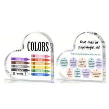 2D Flat Inspirational Acrylic Heart Sign For Mental Health And Psychology-Perfect For Inspirational Cards For Office Decorators, School Counselors And Social Workers - Multicolor - View 27