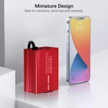 1个150W车载电源逆变器，12V直流转110V交流，方便旅行；车载电源转换器充电器，带2.1A双USB接口，支持智能手机和其他设备的快速充电，附带点烟器适配器 - 彩色 - 查看 4