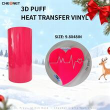 Vinilo de transferencia de calor 3D - Vinilo 3D navideño, adecuado para ropa DIY, patrones de silueta y varios usos, material decorativo de colores mixtos - Multicolor - Ver 44