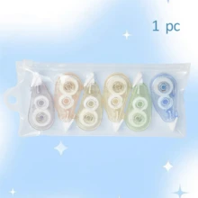 مجموعة/6 قطع شريط تصحيح ملون عالي الجودة، قوي الالتصاق، مقاوم للكسر والانحشار، لا يسهل تقشيره، مناسب لتغطية الأخطاء في مختلف بيئات المكتب، مثالي لموسم العودة إلى المدرسة - متعدد الألوان - مشاهدة 10