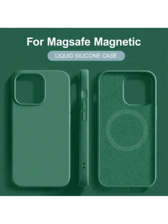 Liquid Silicone For Magnetic Wireless Charger Case Compatible With IPhone 16 14 13 12 11 15 Pro Max With Velvet Compatible With IPhone 16 15 14 Plus Phone Cover Accessories