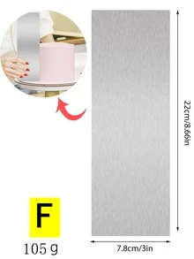 1 pieza Espátula de acero inoxidable para raspar crema de pastel, peine para decorar los lados del pastel, espátula dentada para glasear, herramienta de repostería