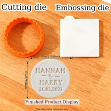 Customize Text Cake Decorations Halloween And Christmas DIY Cutters Sugar Cake Templates Wedding Clay Fondant Embosser Name Cake Mold Handmade Cookie/Biscuit Embosser Stamp