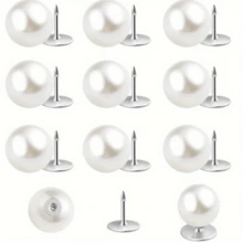 3/10颗珍珠纽扣，免缝珍珠胸针，无需工具即可拆卸和重复使用，适用于女士雪纺衬衫、上衣、连衣裙、毛衣和披肩。 - 彩色 - 查看 13