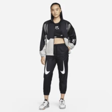 Nike 女款 NSW WVN MR PANT AMD 锥形裤腿运动裤 DM6087-010 - 顏色 - 查看 7
