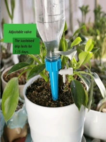 1/10/20/30 piezas Dispositivo de riego automático, Kit de riego automático, Sistema de riego por goteo para jardín, Sistema de control de riego por goteo, Dispositivo de riego automático ajustable para plantas y flores - Multicolor - Ver 2