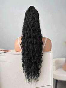 Claw Ponytail Extensions Hair Black Color 26-28 Inch Long Water Wave Hair Heat Resistant Fiber Synthetic Hairpiece For Women Girls Party Daily Use Causal Hair Accessories Women Claw Clips Elegant Hair Clips Beauty Hair Claws Fashion Hair Clutch Elegant Hair Jaw Clip - Nhiều màu - Xem 5