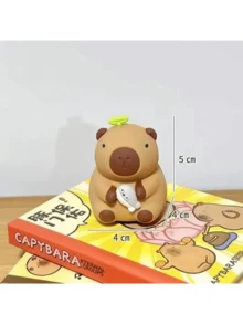 Cute Capybara Figurine With Mini Baby Capybara - Kawaii Desk Decor/Car Ornament For Office/Home, Relaxing Stress Relief Gift For Animal Lovers - Multicolor - View 12