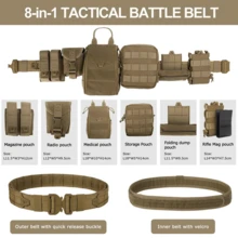 1PC Oxford Cloth Waterproof Tactical Belt Set Security Combination Multifunctional Belt Military Fan Tactical Combination Belt Multifunctional Carrying Equipment