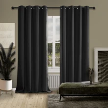 2片装遮光隔热窗帘，带涂层衬里，适用于卧室、客厅、厨房、家居装饰、圣诞礼物