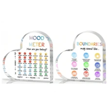 2D Flat Inspirational Acrylic Heart Sign For Mental Health And Psychology-Perfect For Inspirational Cards For Office Decorators, School Counselors And Social Workers - Multicolor - View 23