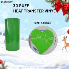 Vinilo de transferencia de calor 3D - Vinilo 3D navideño, adecuado para ropa DIY, patrones de silueta y varios usos, material decorativo de colores mixtos - Multicolor - Ver 32