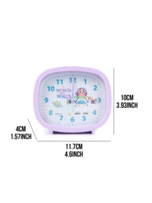 Buzz  Square Alarm Clock, Official  Merch, Silent Non-Ticking, Soft Night Glow, Battery Operated, Ideal for Everyone, Bedroom Decor & Birthday Gift, Travel-Friendly Desk Clock, Fun Spaces Time, Ferials Button - 巴斯光年 - 查看 10