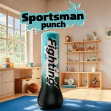 1pc Thick PVC Inflatable Punching Column, Inflatable Punching Bag, Inflatable Tumbler For Home Fitness, Adult Punching Column For Stress Relief And Exercise
