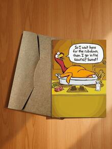 1pc Funny Turkey Thanksgiving Card (With Envelope) - Suitable For Friends, Family, And Colleagues - Unique Birthday Gift Idea - Style 1 - View 17