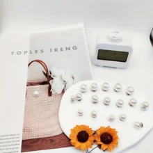 3/10颗珍珠纽扣，免缝珍珠胸针，无需工具即可拆卸和重复使用，适用于女士雪纺衬衫、上衣、连衣裙、毛衣和披肩。 - 彩色 - 查看 3