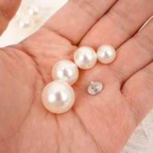 3/10颗珍珠纽扣，免缝珍珠胸针，无需工具即可拆卸和重复使用，适用于女士雪纺衬衫、上衣、连衣裙、毛衣和披肩。 - 彩色 - 查看 12