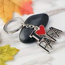 1pc/2pcs "I Love Mom Dad" Round Keychain, Friendship & Love Theme, Suitable As Gift For Wedding, Housewarming, Retirement, Graduation, Anniversary, Mother's Day, Father's Day, Valentine's Day For Parents And Couples - Multicolor - View 5