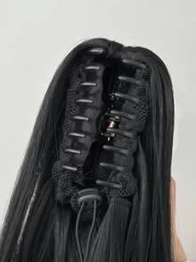 Claw Ponytail Extensions Hair Black Color 26-28 Inch Long Water Wave Hair Heat Resistant Fiber Synthetic Hairpiece For Women Girls Party Daily Use Causal Hair Accessories Women Claw Clips Elegant Hair Clips Beauty Hair Claws Fashion Hair Clutch Elegant Hair Jaw Clip - Nhiều màu - Xem 10