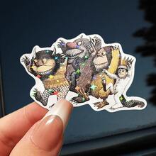 1pc/3pcs Four Wild Beasts Wild Dance Stickers - Suitable For Cars - Trucks - Laptops - Suitcases - Bumper Boxes - Window Table Glass Prints