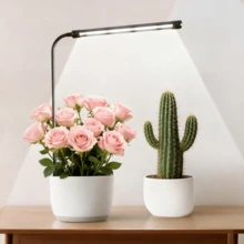 360° Lampe de culture LED à spectre complet avec col de cygne, 3 modes d'éclairage et 10 niveaux de gradation, minuterie 6/9/12H, convient pour les plantes en pot d'intérieur comme les succulentes et les cactus manquant de lumière du soleil, fournit des nutriments pour la croissance - Noir - Voir 10