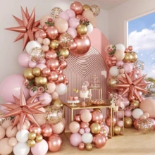 This Decoration Set Includes 144 Balloons And Flowers, Making It Perfect For Decorating Parties And Banquets. - 彩色 - 查看 2