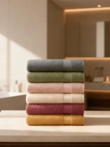 Made In Turkey 6-Piece 100% Cotton Towel Set – Ultra Soft & Absorbent – Face & Hand Towels – Hotel Spa Quality - Multicolor - View 1