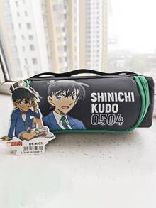 Hộp đựng bút chì "Shinichi Kudo" lấy cảm hứng từ truyện tranh Conan, dung tích lớn đựng bút mực, bút chì và đồ dùng học tập, chất liệu bền có khóa kéo, thiết kế nhân vật Shinichi Kudo, hoàn hảo cho học sinh và người hâm mộ, tuyệt vời cho trường học, văn phòng và sử dụng hàng ngày, quà tặng độc đáo cho những người đam mê truyện tranh và người yêu thích văn phòng phẩm - màu xanh lá - Xem 3