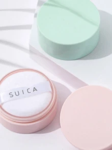 Minimalist Solid Color Portable Makeup Sponge Case, Suitable For Travel And Outdoor Use - Multicolor - View 4