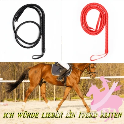 1pcLeather Whip Equestrian Supplies And Knight Equipment Macaron Whip