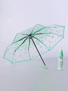 Foldable Umbrella, Convenient To Carry, Cute & Fresh, Artistic; Minimalist Sakura Transparent Umbrella; Cute Sakura Pattern Transparent Umbrella; Foldable Umbrella; Ladies' Manual Umbrella; Travel Umbrella; Travel Essential; Unisex; Sakura; Photography Prop; Umbrella; Foldable & Portable; Suitable For Weddings, Parties, Holidays And Home Decor; Artistic Design,Cute Stuff - Multicolor - View 10