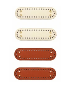 5.1英寸 x 3.1英寸 PU皮革椭圆形包底垫，透气提手，适合DIY包袋配件，轻便易携，适合日常使用 - 彩色 - 查看 24