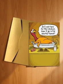 1pc Funny Turkey Thanksgiving Card (With Envelope) - Suitable For Friends, Family, And Colleagues - Unique Birthday Gift Idea - Style 1 - View 24