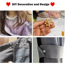 3/10颗珍珠纽扣，免缝珍珠胸针，无需工具即可拆卸和重复使用，适用于女士雪纺衬衫、上衣、连衣裙、毛衣和披肩。 - 彩色 - 查看 7