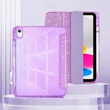 IPad Protective Case With Pen Slot, Compatible With IPad A16/2025, IPad 11th/10th Gen, Suitable For IPad Air 11/M3/M2 Smart Protective Case, Shiny Shell, Also Compatible With IPad Air 4/5 - Mauve Purple - View 3