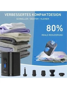 RAF Portable Vacuum Air Pump, Dual-Use Inflation And Deflation. Suitable For Airbeds, Mattresses, Air Cushions, Boats And Swim Rings. Also Functions As A Vacuum Pump For Storage Bags And Clothing. Ideal Camping Essential. Spring/Summer Special Offer! - Multicolor - View 4