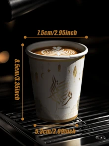 9盎司斋月一次性纸杯，是您庆祝斋月、分发和招待会的完美之选。厚实的杯子，适用于盛装茶、水、果汁、浓缩咖啡、糖果、冷热饮品，也可作为开斋节餐桌装饰。 - 彩色 - 查看 5