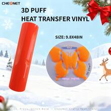 Vinilo de transferencia de calor 3D - Vinilo 3D navideño, adecuado para ropa DIY, patrones de silueta y varios usos, material decorativo de colores mixtos - Multicolor - Ver 47