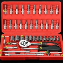 46pcs Automotive Repair Tool Set, Professional Auto Maintenance Tool Kit - 46*1pc - View 2