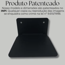 8 Suportes Para Livros Flutuante Organização Prateleira Suspensa Design Invisível Moderno Aço - Preto - Visão 7