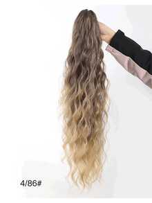 Claw Ponytail Extensions Hair Black Color 26-28 Inch Long Water Wave Hair Heat Resistant Fiber Synthetic Hairpiece For Women Girls Party Daily Use Causal Hair Accessories Women Claw Clips Elegant Hair Clips Beauty Hair Claws Fashion Hair Clutch Elegant Hair Jaw Clip - Nhiều màu - Xem 21