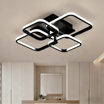 Minimalist, Modern, Elegant Living Room And Bedroom Ceiling Lamp. Creative Personalized Square LED Ceiling Light For Living Room