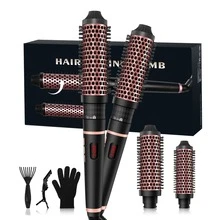 UKLISS 32mm Hot Air Brush, Multi-Function Curling Brush, Hot Air Brush For Voluminous Roots And Natural Curls, Dual Voltage Design, Ideal For Travel (Black/Pink) - US A Type Plug(110-127V) - View 17