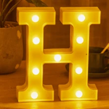 1个暖白光26字母和10个数字21厘米发光LED字母灯，电池供电夜灯，适用于婚礼、圣诞节、生日、派对、节日或家居装饰氛围灯。 - 21厘米/8.26英寸 - 查看 40