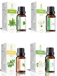 10毫升香氛精油，100%天然有机，14种不同香味。滴管瓶装，适用于香薰机、加湿器和按摩器。