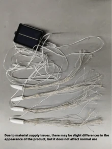 2个/4个悬挂式太阳能户外烟花灯，180/240颗LED闪烁星爆球灯，暖白/多色，8种模式铜线仙女灯，适用于花园/圣诞节/派对露台、遮阳伞、屋檐、花园、树木、帐篷（500mAh） - 太陽能 - 查看 15