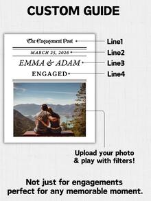 定制葡萄酒标签贴纸 - 个性化瓶贴，可编辑照片和文字，多种尺寸可选 | 适用于大多数葡萄酒、香槟或烈酒瓶 | 完全可定制模板，适用于订婚、婚礼、生日、节日、派对、毕业典礼、周年纪念日或任何特殊场合 | 非常适合秋季假期、感恩节、圣诞节和新年庆祝活动 - 風格C - 查看 2