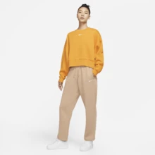 Nike Women's NSW Collection Essential Fleece Pants DO7574-200 - Rice/Brown - View 6