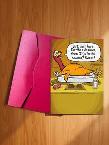 1pc Funny Turkey Thanksgiving Card (With Envelope) - Suitable For Friends, Family, And Colleagues - Unique Birthday Gift Idea - Style 1 - View 23